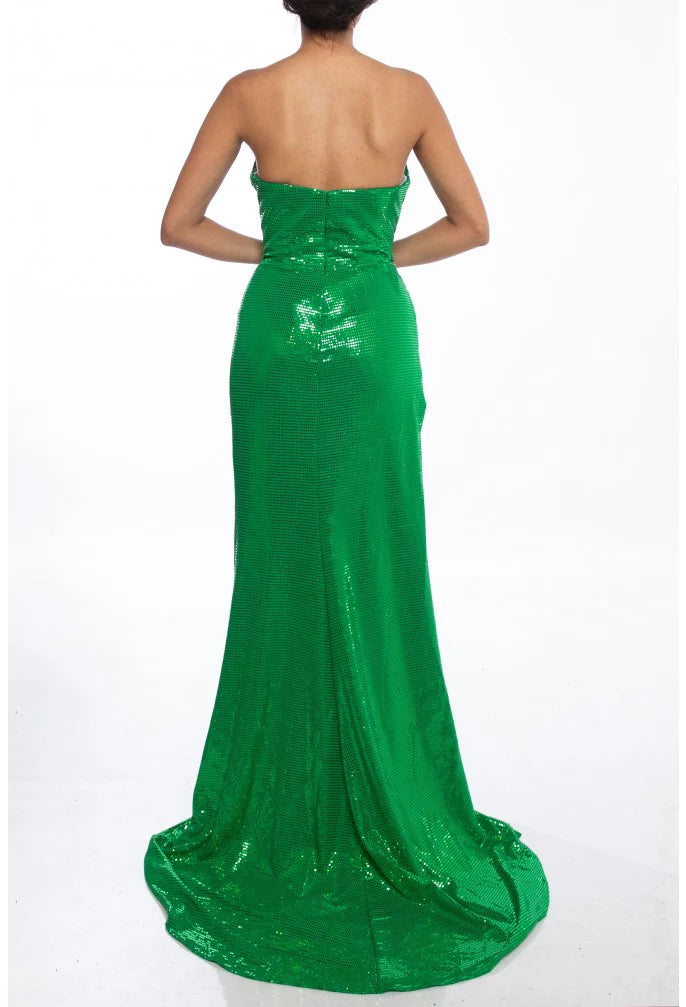 Strapless Cowl Neck- 6 Emerald