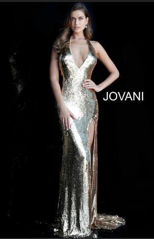 Halter lentejuela metalico - 4 dorado