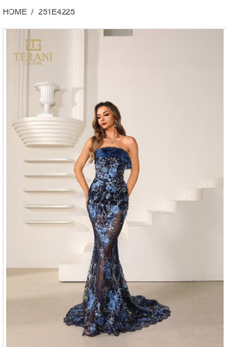 Fishtail strapless
