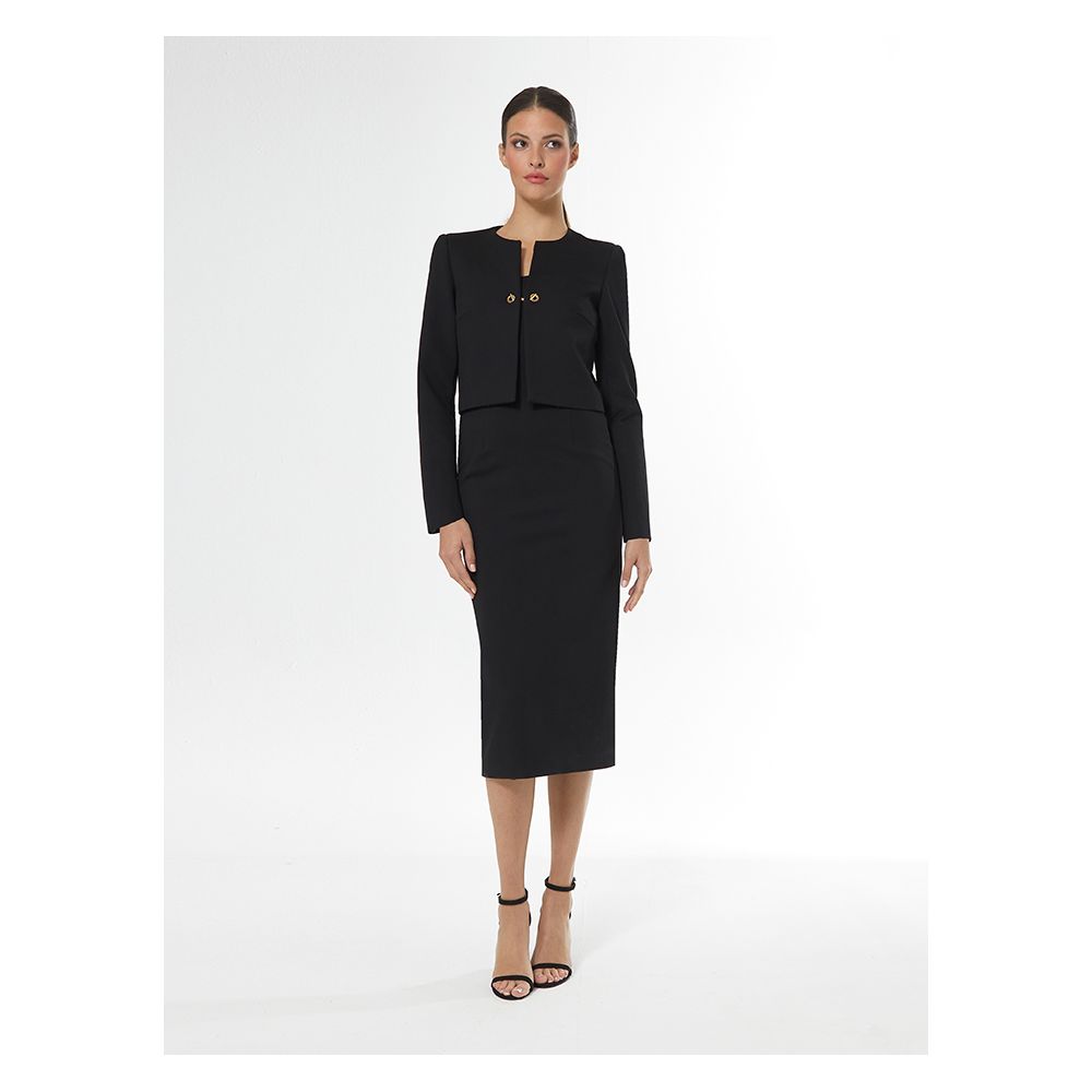 Conj Vestido Chaqueta corta- 40 Negro