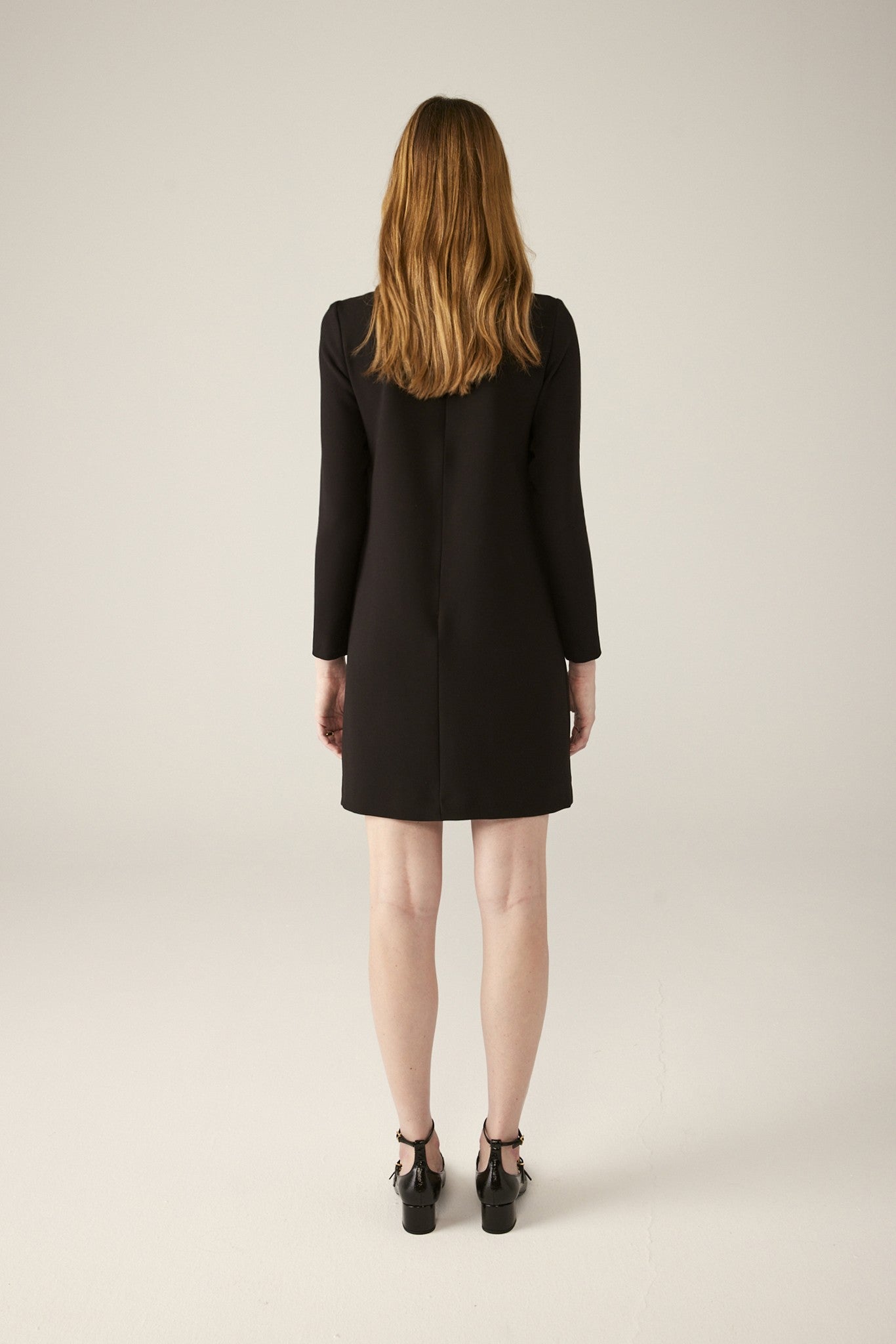 Vestido Bicolor - 42 Negro