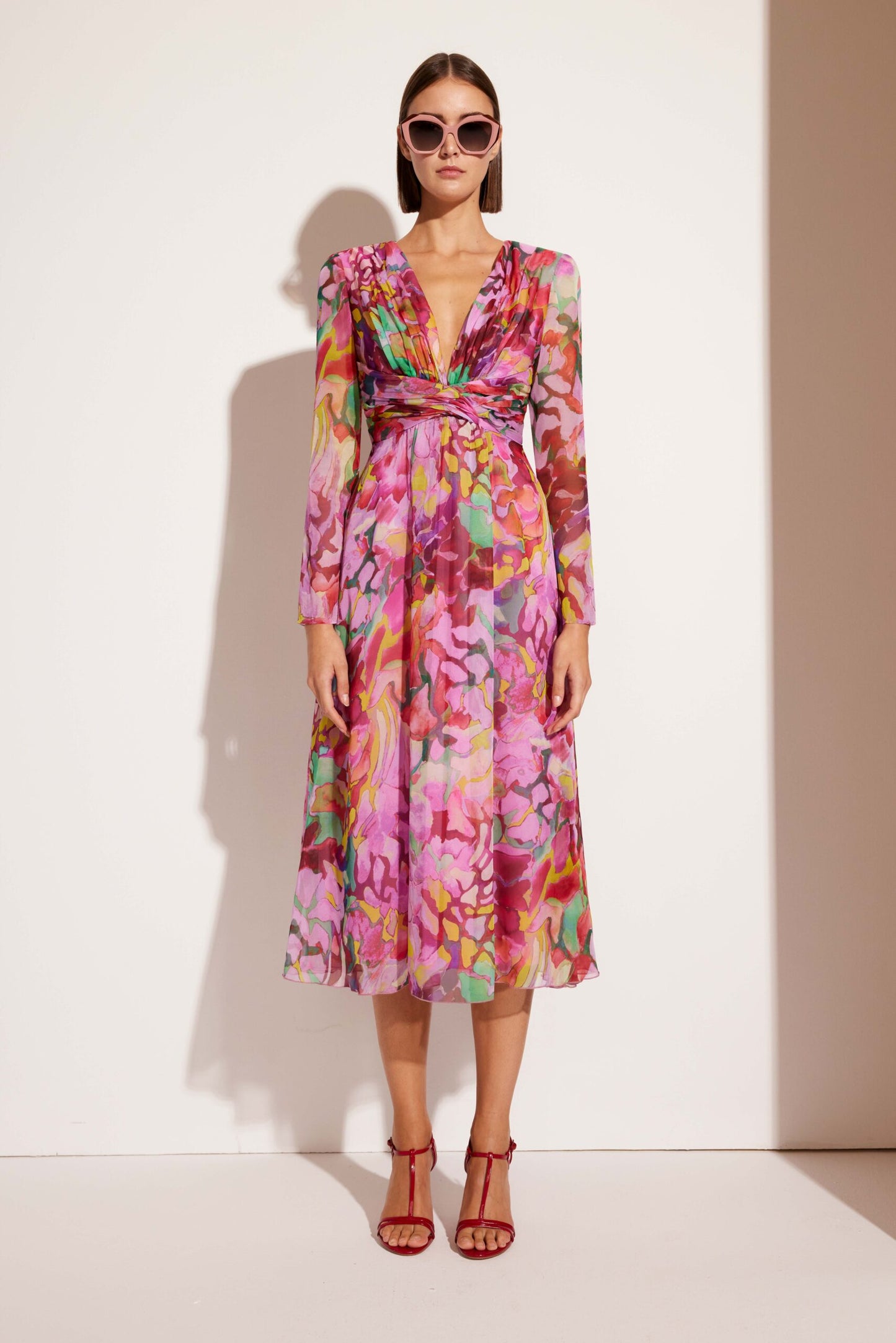 Midi gasa estampado