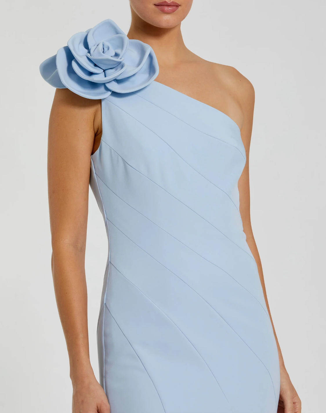Mermaid Baby Blue Flower Gown
