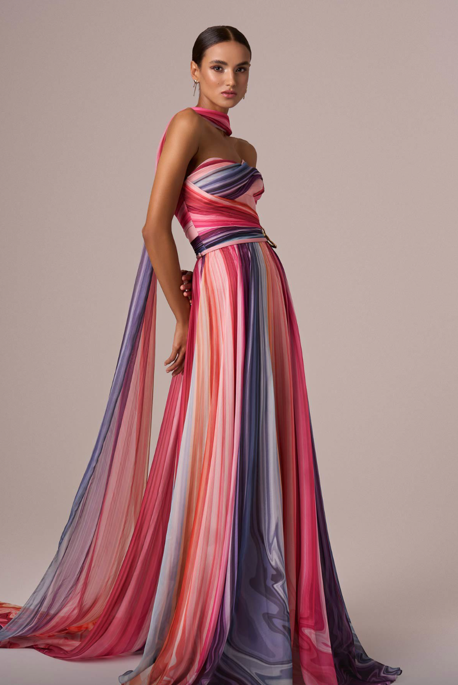 Colorful Sheer Dress