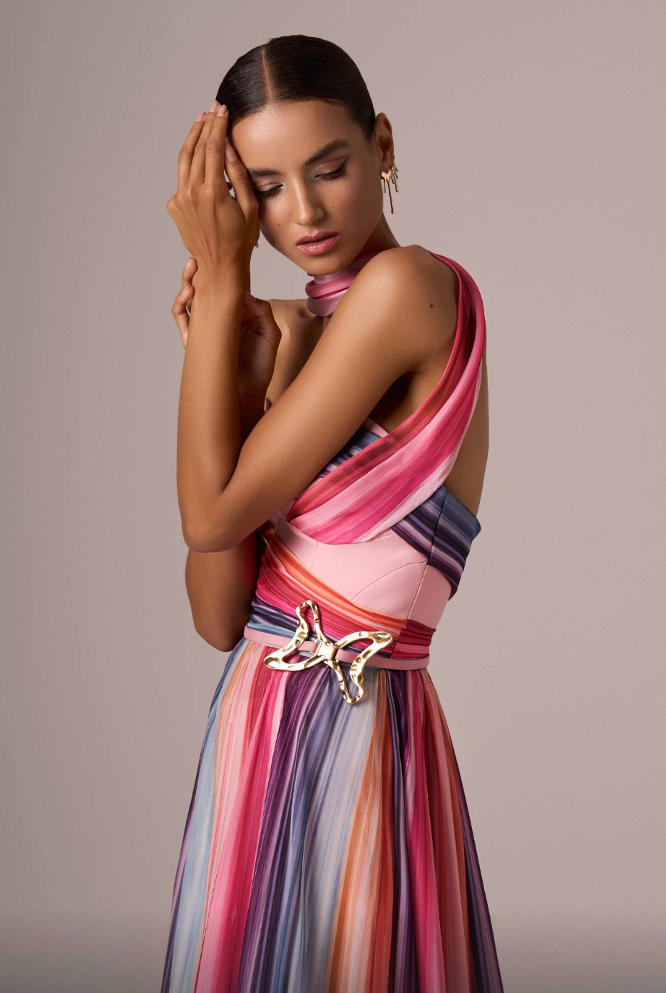 Colorful Sheer Dress