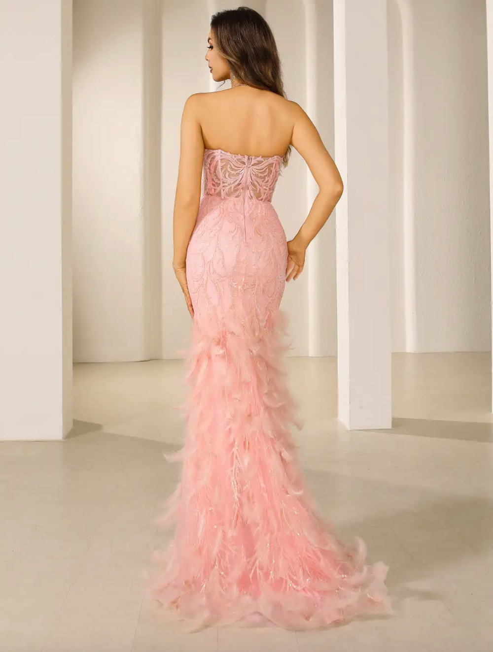 Corset c plumas