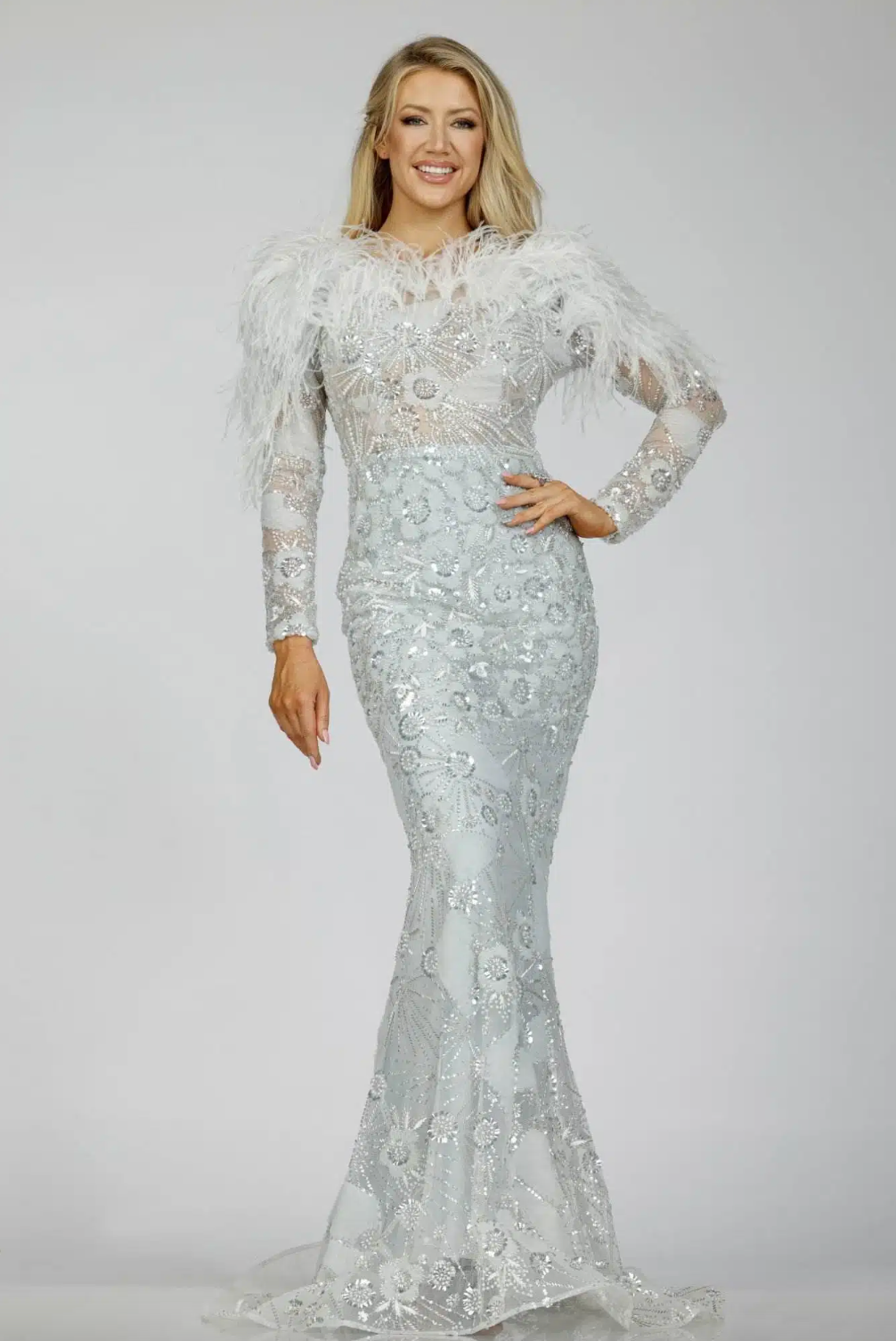 Fishtail Embellished- 8 Silver