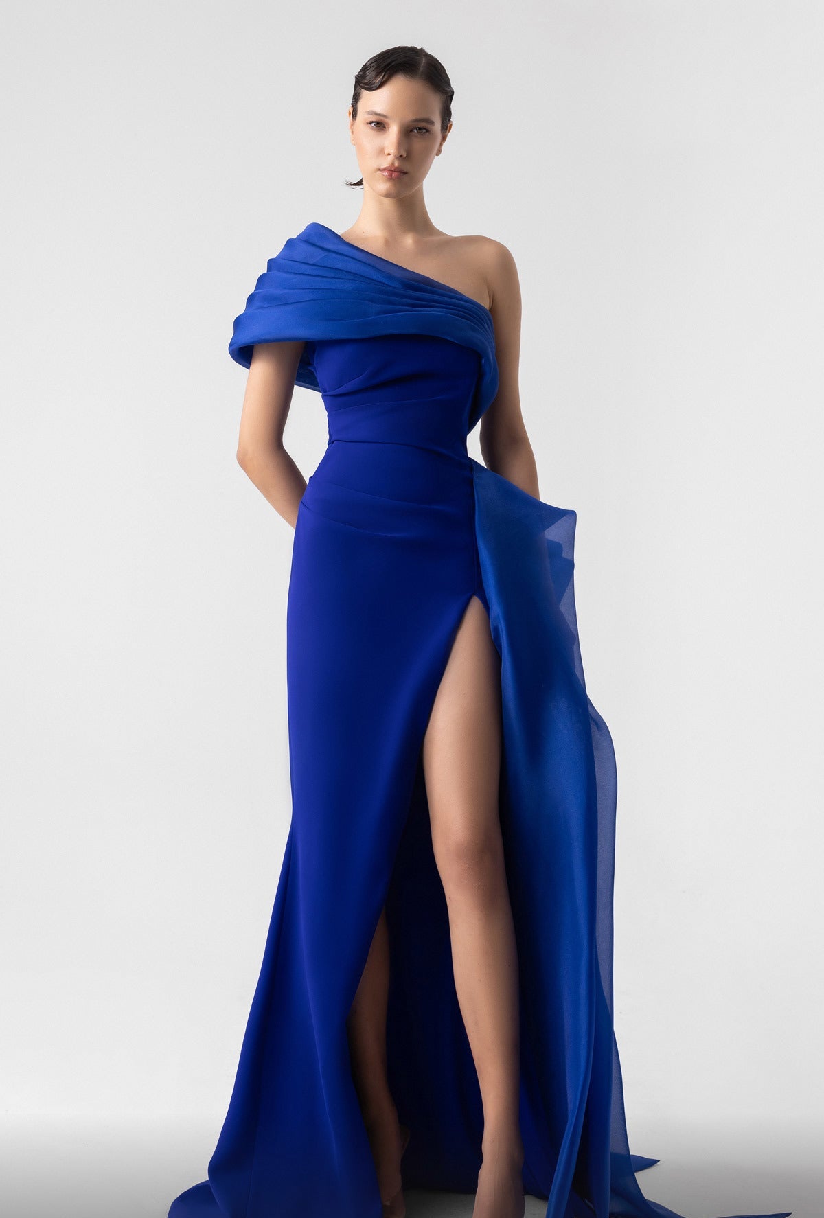 Royal Blue One Shoulder Dress