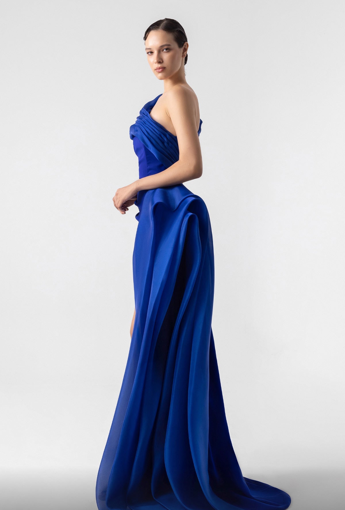 Royal Blue One Shoulder Dress