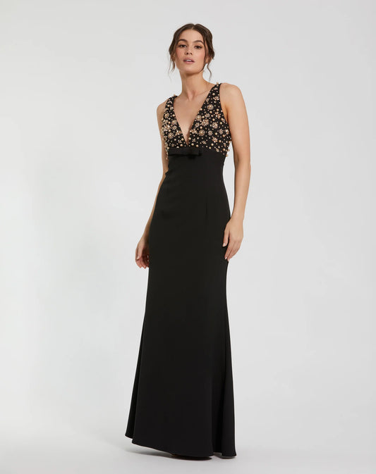 Midi Impero pecho perlas- 4 Negro