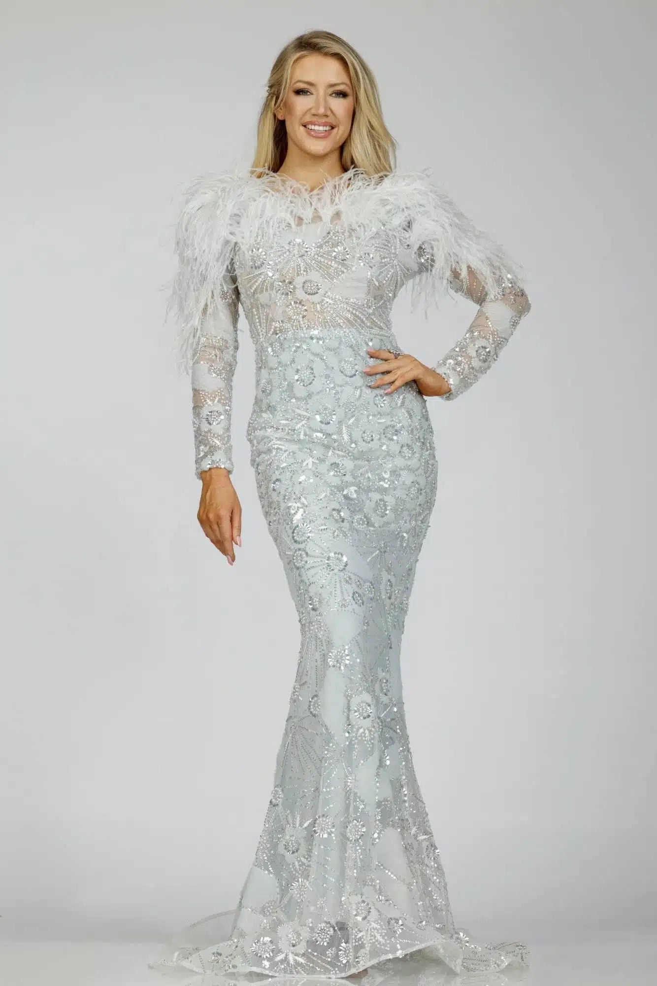 Vestido Fishtail Embellished