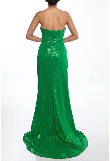 Strapless Cowl Neck- 6 Emerald