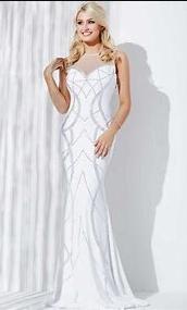 Lycra polyester pedreria y tul - 10 blanco