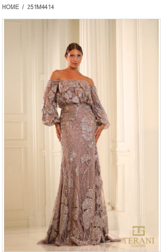 Off shoulder manga larga