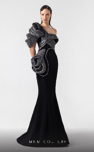 Vestido Drama/plata y negro