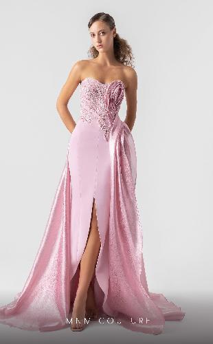 Vestido satén y encaje