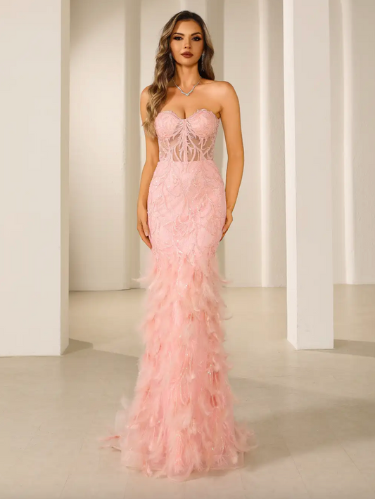 Corset c plumas