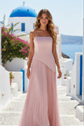 Vestido Strapless de Chiffon