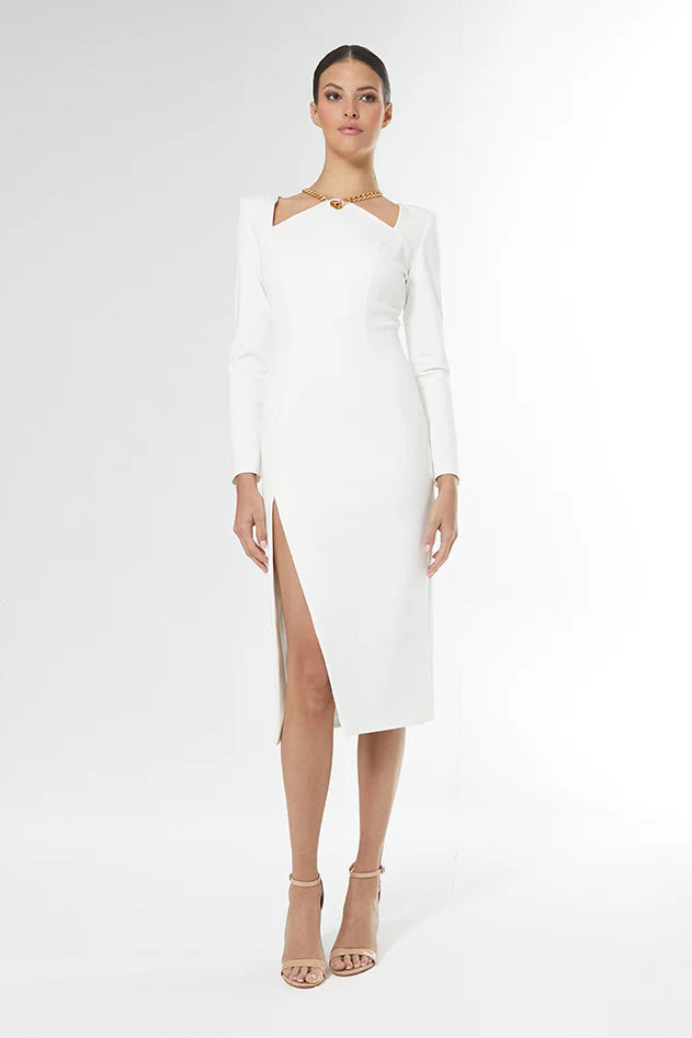 Vestido Midi C/ Abertura