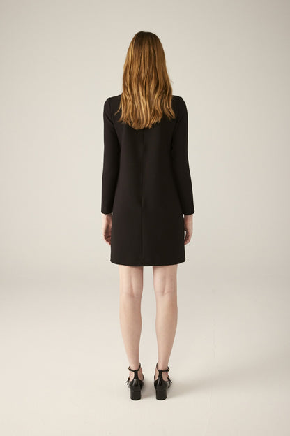 Vestido Bicolor - 42 Negro