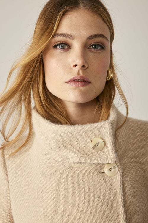 Abrigo laorgo cuello alto- 40 Morado