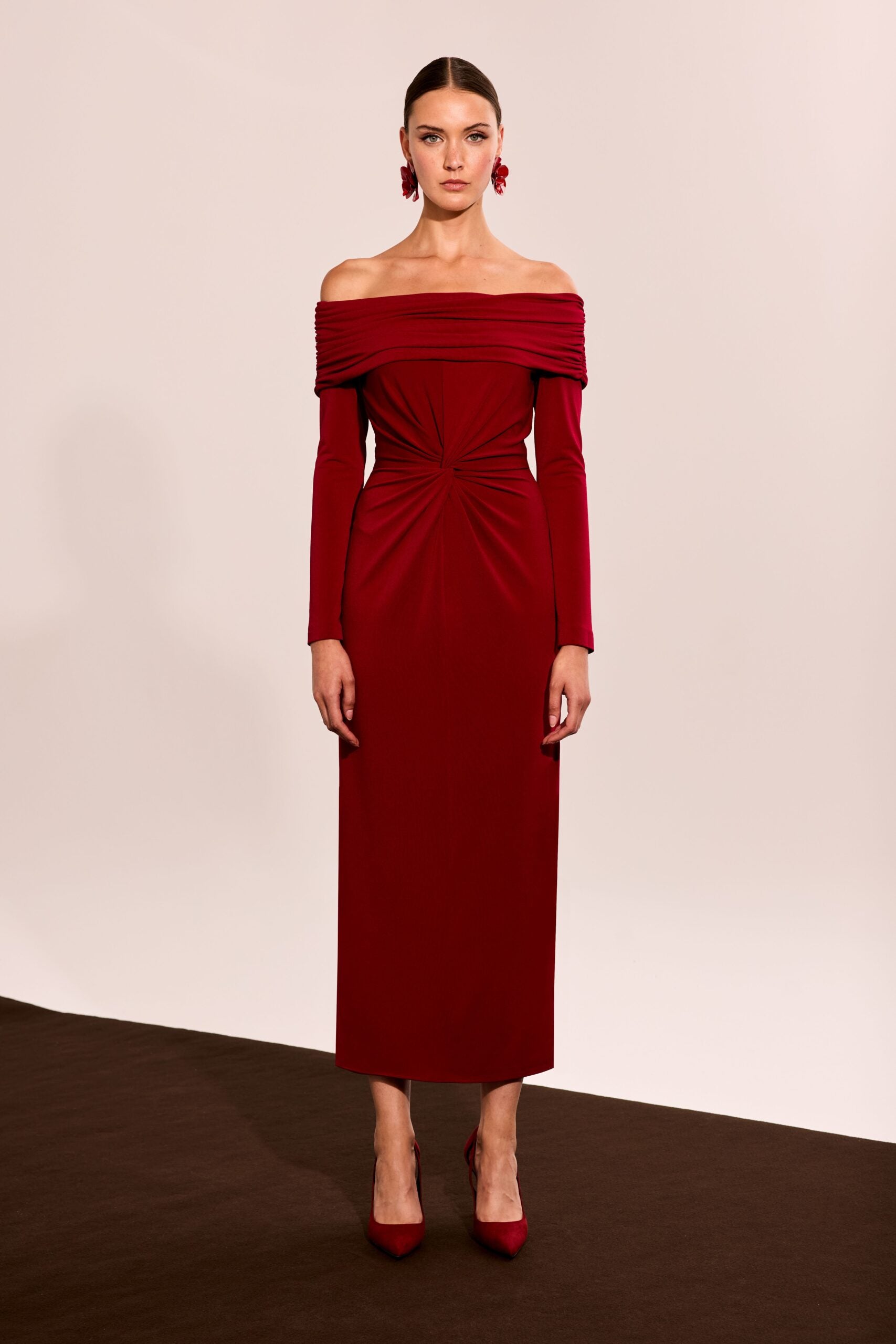 Vestido Largo Off-Shoulder