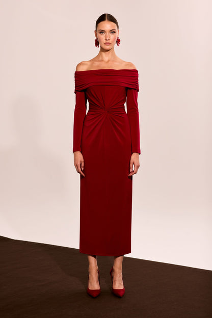 Vestido Largo Off-Shoulder