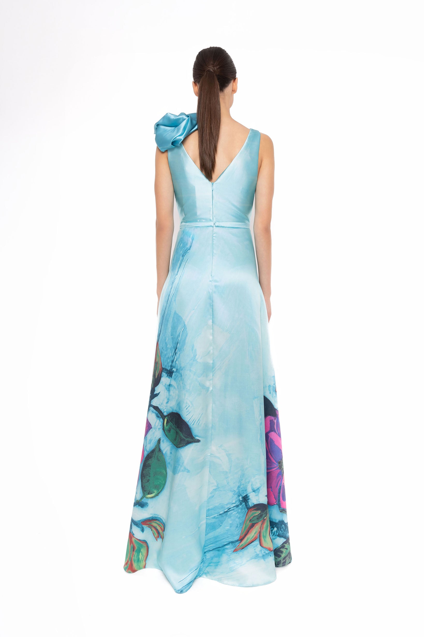 Vestido Mikado Largo