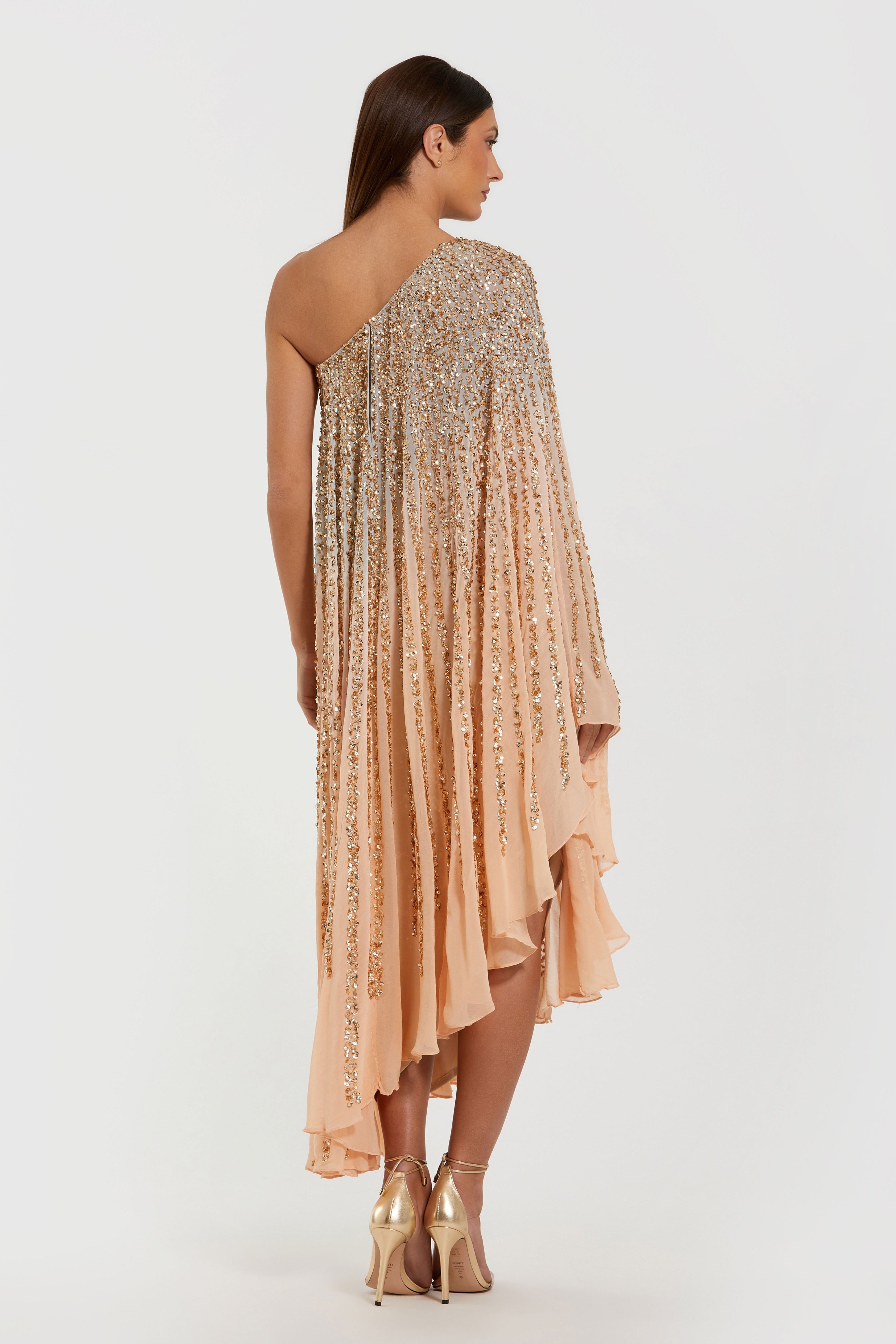 Vestido Kaftan de un hombro