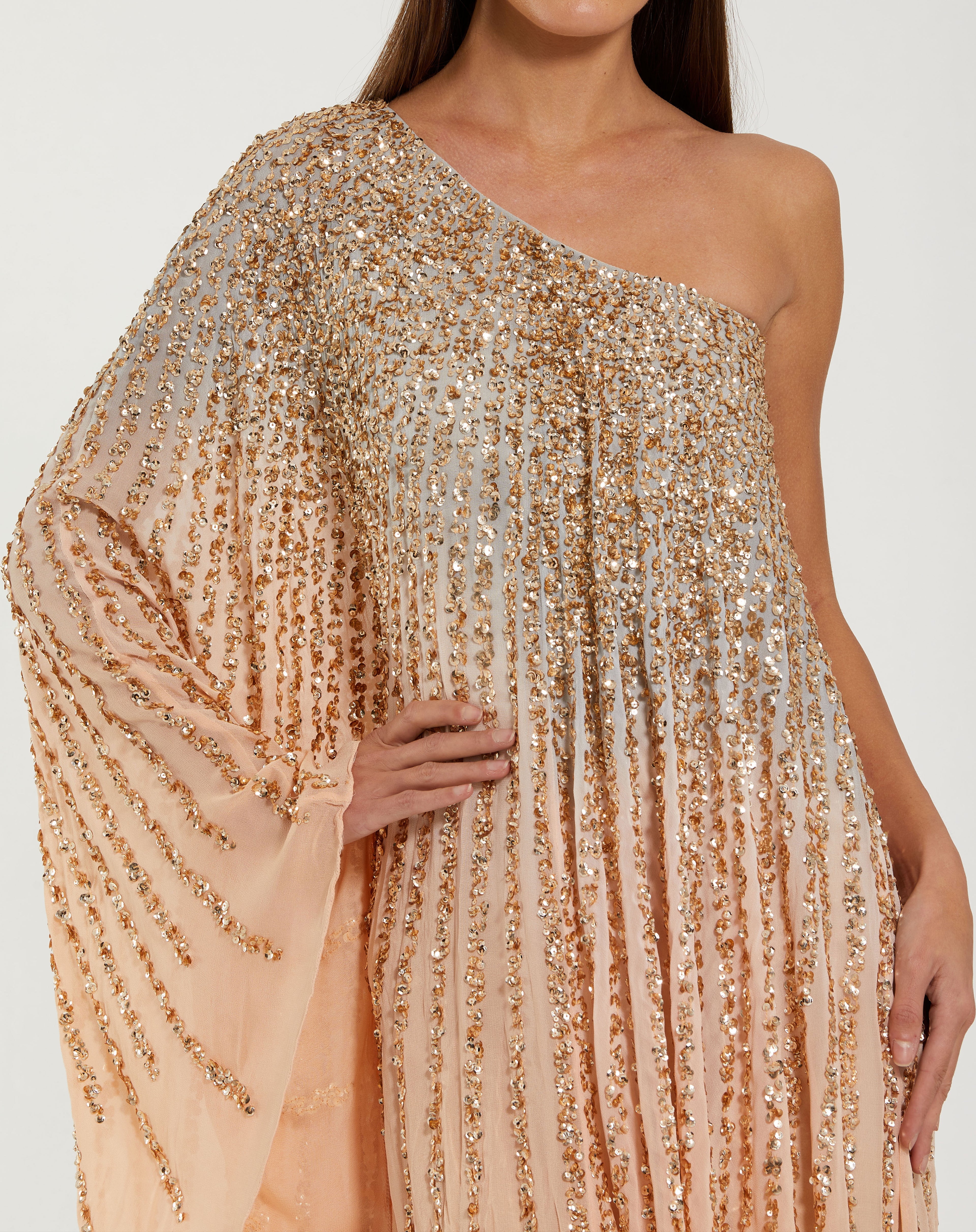 Vestido Kaftan de un hombro