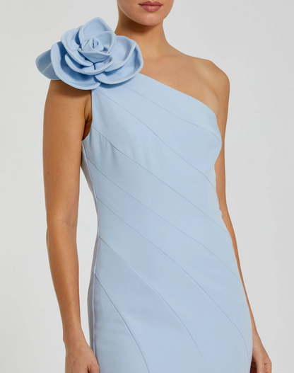 Mermaid Baby Blue Flower Gown
