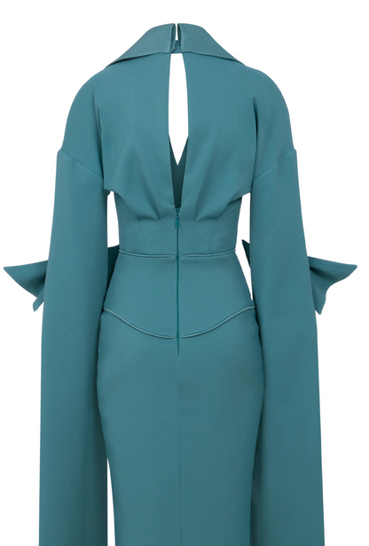 Long Sleeve Buttoned Dress