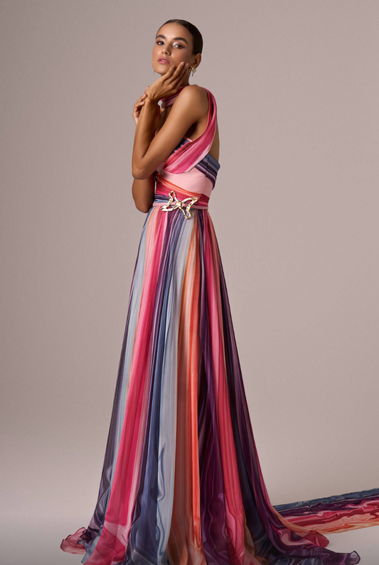 Colorful Sheer Dress