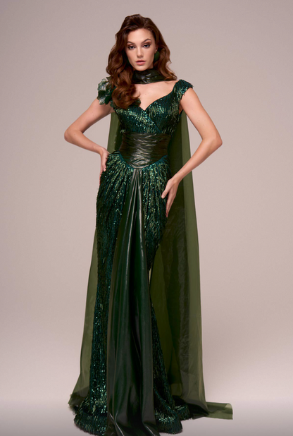 Green Full Sequin Dress