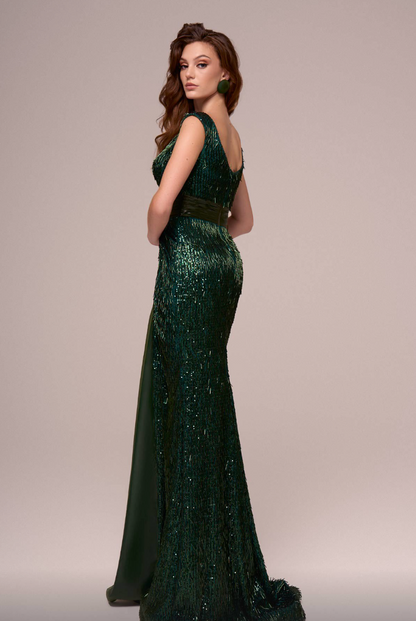 Green Full Sequin Dress