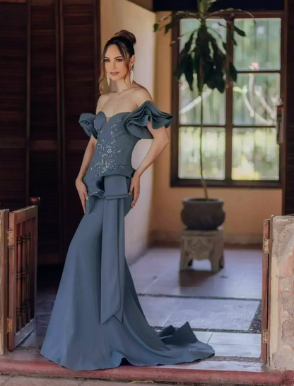 Pleated Top drape- 10 Denim