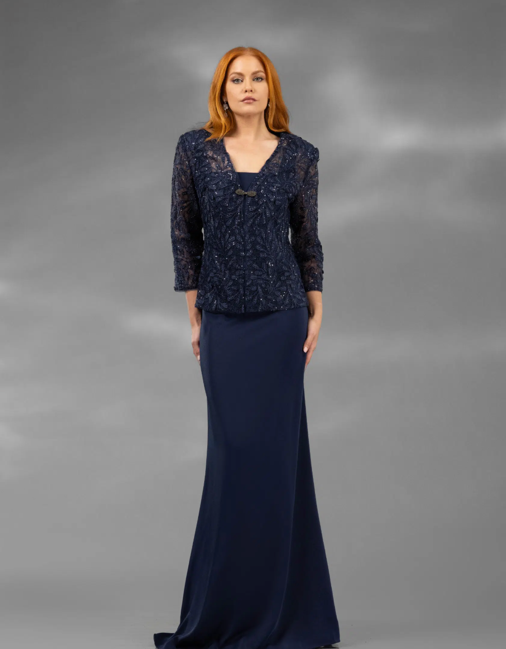Sleevless long column- 14 Navy