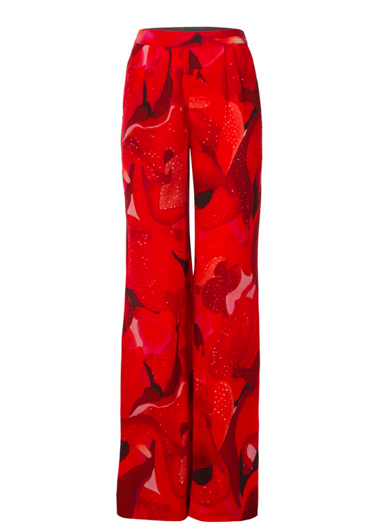 Pantalon estampado- XL Rojo