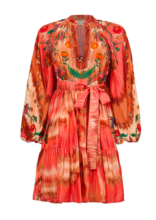 Vestido vaporoso corto- M Peach
