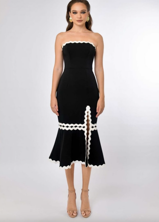 Midi con cintilla blanca