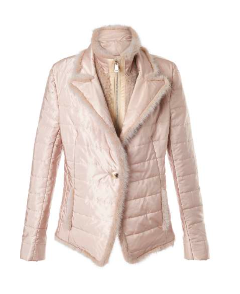 NYLON JACKET W DETACHABLE MINK