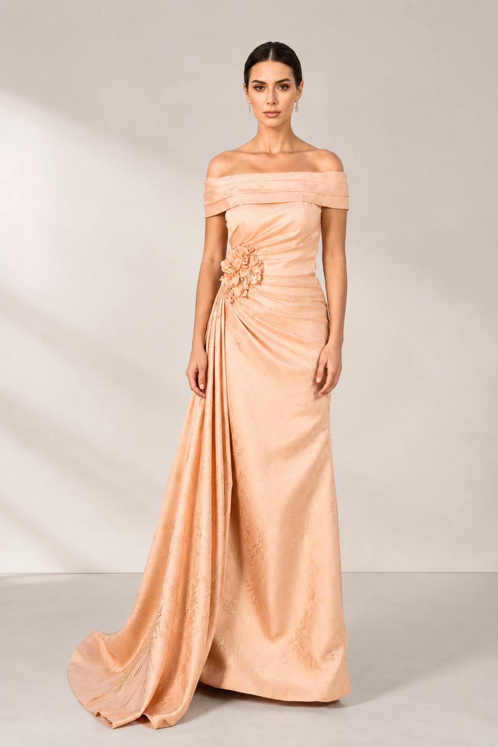 Vestido Columna Off Shoulder