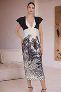 Vestido Mangas Tafeta