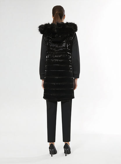 Chaqueta acolchnado largo- 40 Negro