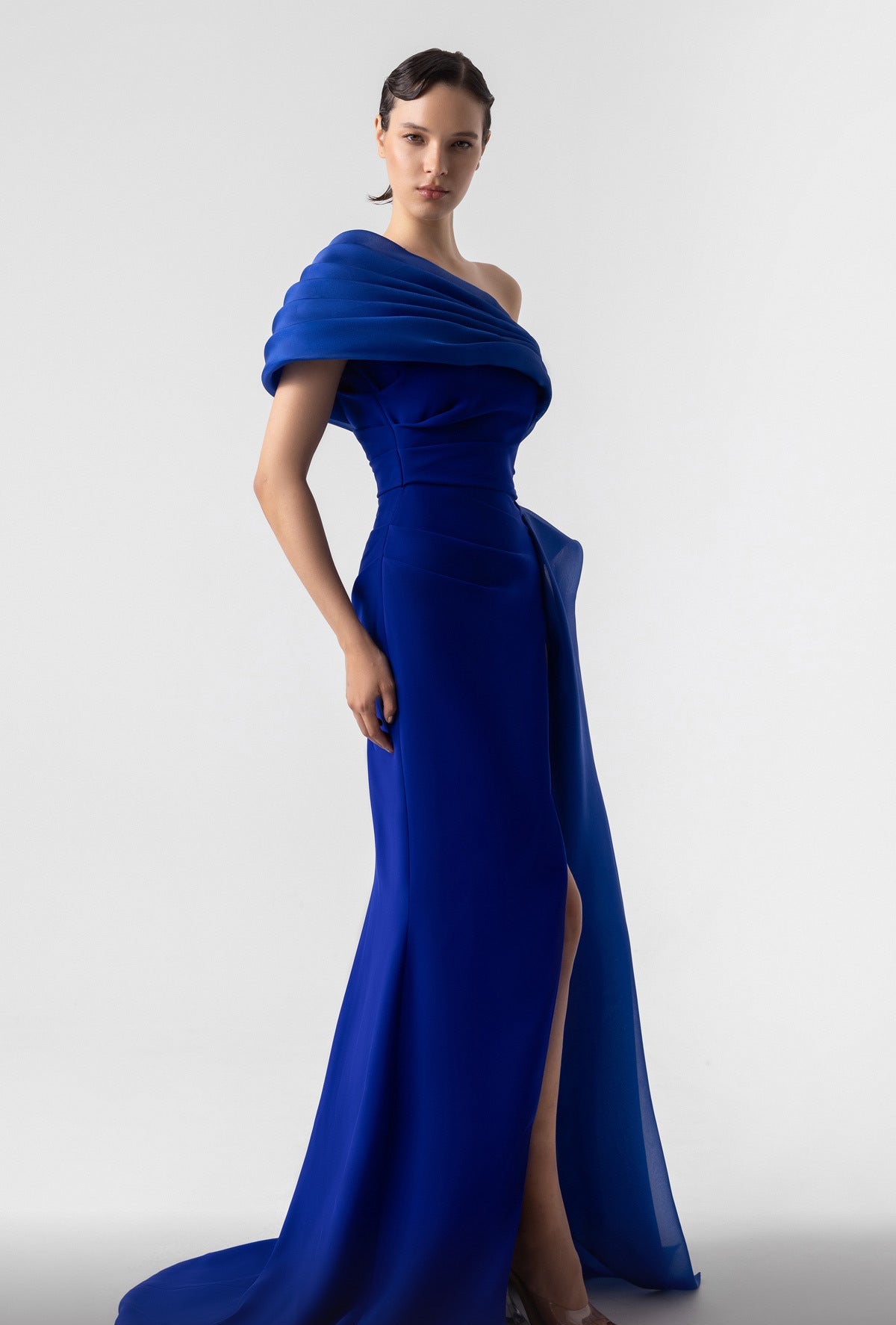 Royal Blue One Shoulder Dress