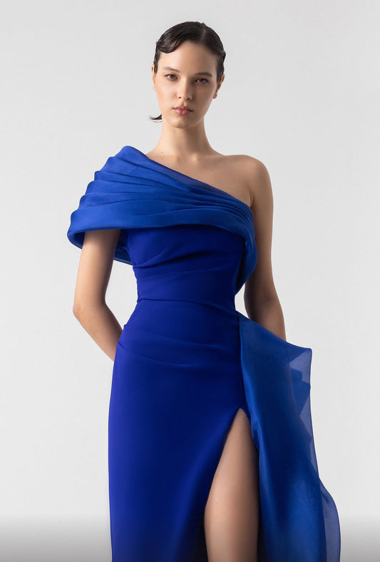 Royal Blue One Shoulder Dress