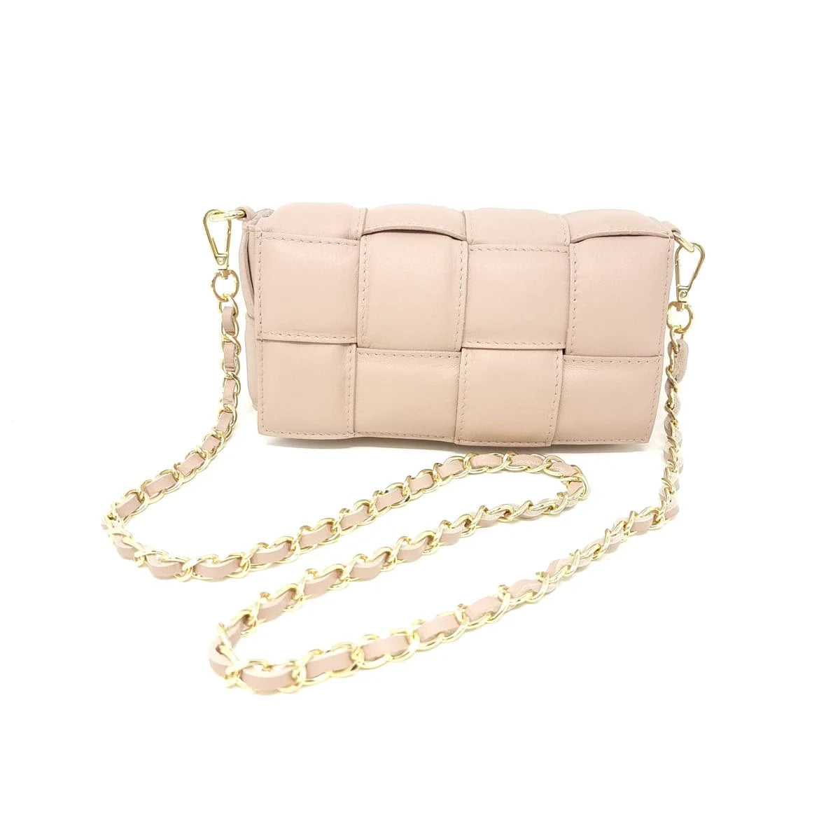 Bolso entrelazado piel-White