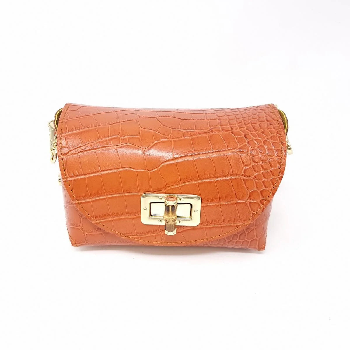 Bolso piel coco- U Naranja