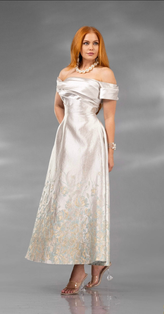 Vestido de cóctel línea A a media pierna