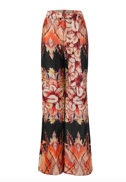 Pantalon estampado- M Negro